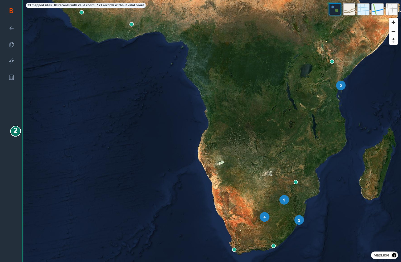 The distribution map